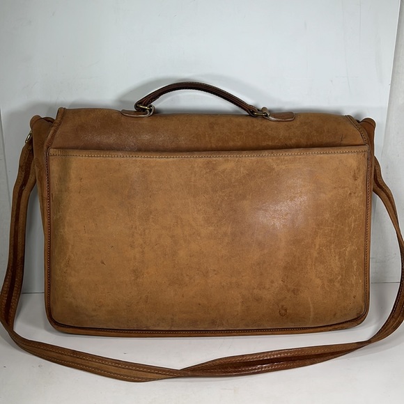 Coach Vintage Brown Leather Briefcase Bag - Made in USA - Heavily Distressed - Picture 2 of 16